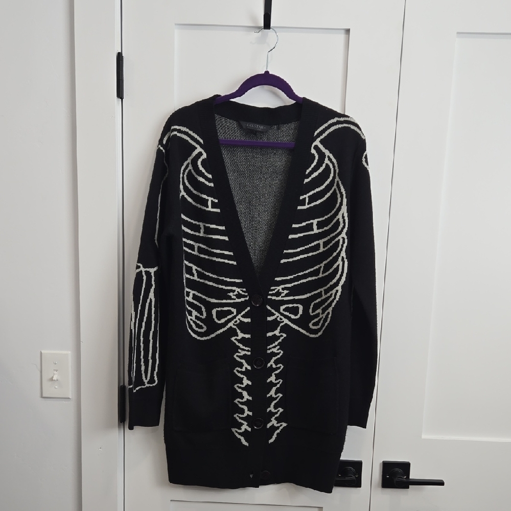 Killstar Black and Gray Knit Sweater